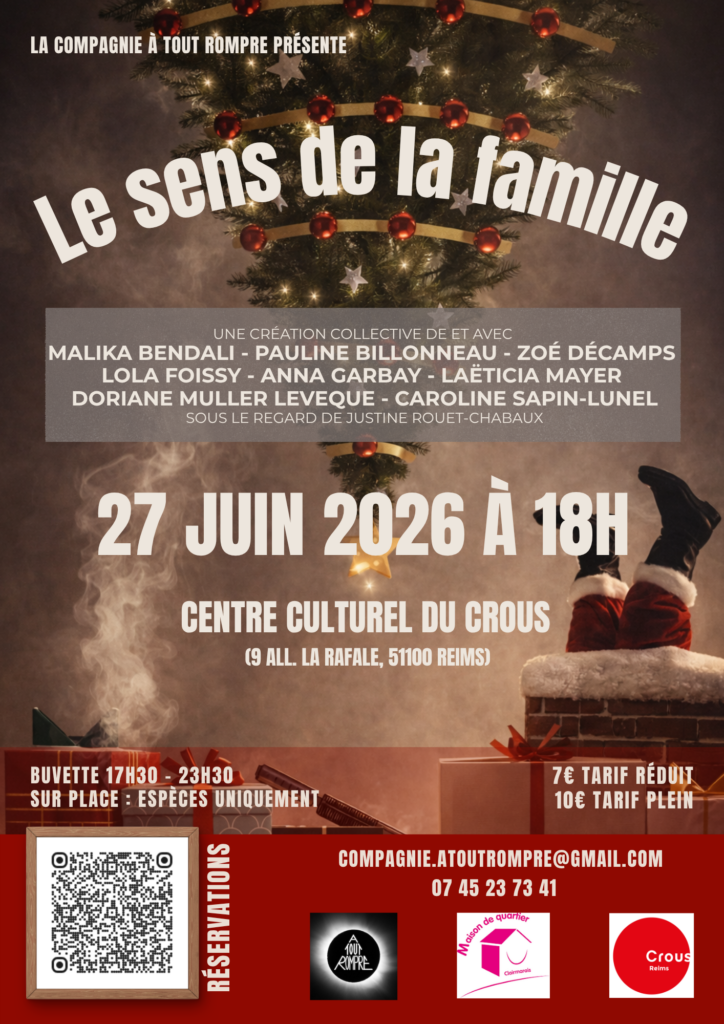 Compagnie A Tout Rompre- Reims- Le sens de la famille - Théâtre - Amateur https://cieatoutrompre.fr