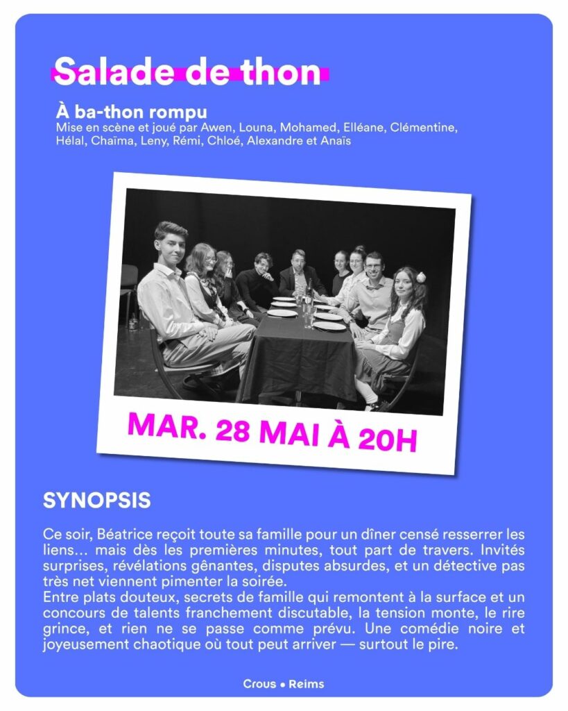 Compagnie A Tout Rompre- Reims- Salade de thon - Théâtre- https://cieatoutrompre.fr