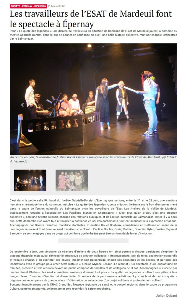 Compagnie A Tout Rompre- Reims- La quête des légendes - Théâtre- https://cieatoutrompre.fr